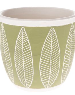Keramicky-obal-na-kvetinac-Listy-zelena-135-x-125-x-135-cm
