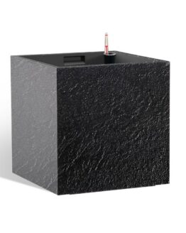 Flower-Lover-Samozavlazovaci-kvetinac-Cubico-Stone-antracit-33-cm