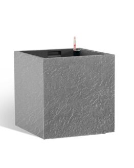 Flower-Lover-Samozavlazovaci-kvetinac-Cubico-Stone-siva-27-cm