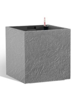 Flower-Lover-Samozavlazovaci-kvetinac-Cubico-Stone-siva-33-cm