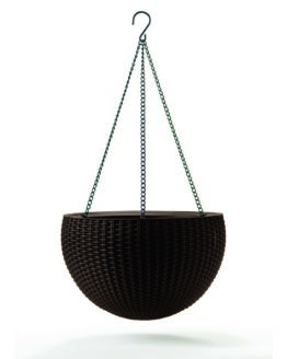 Keter-Zavesny-kvetinac-Sphere-antracit-pr-35-cm